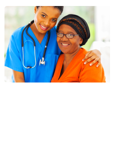 caregiver holding a patient